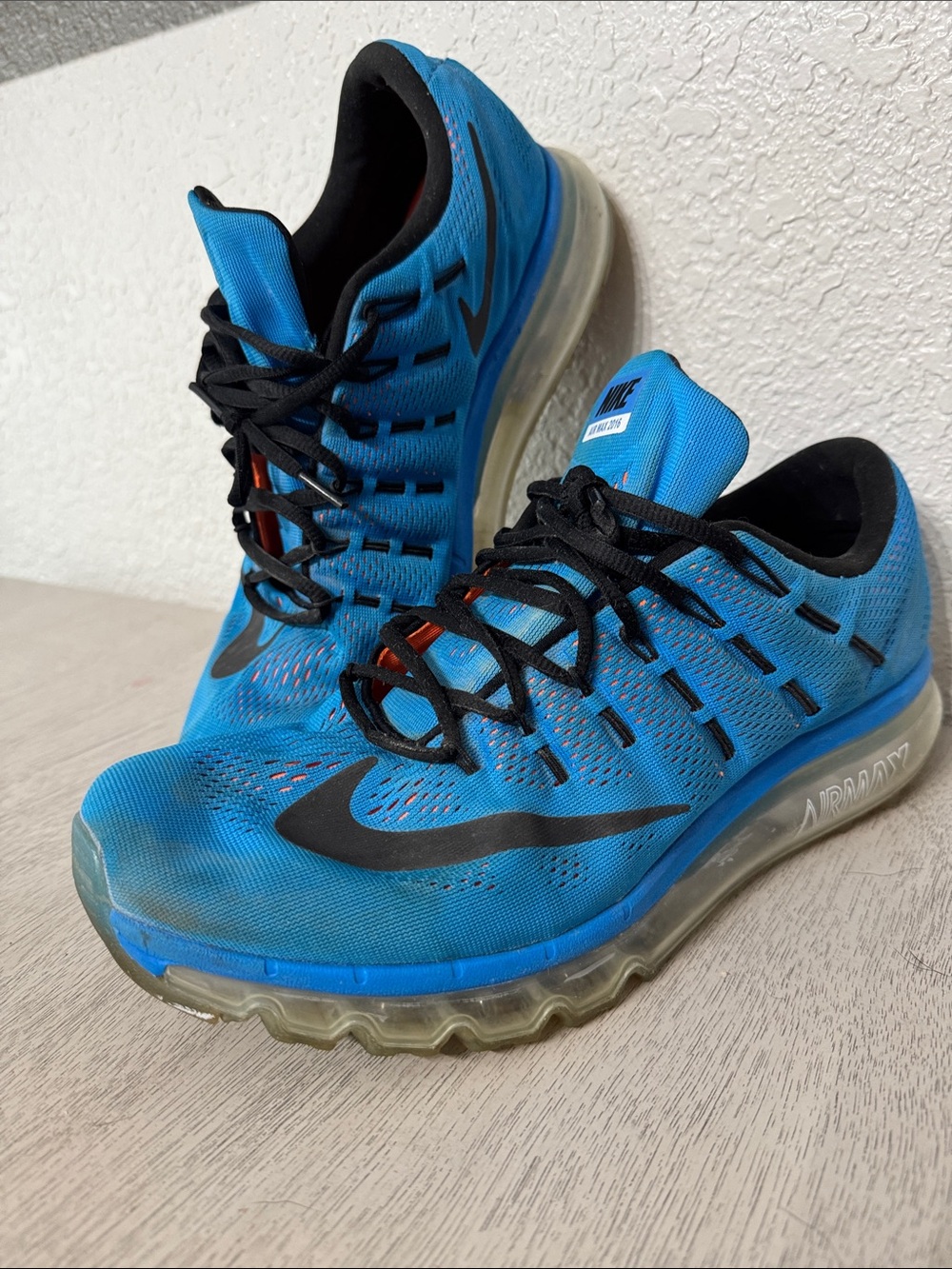 Nike Men’s Blue and Black Air Max 2016s